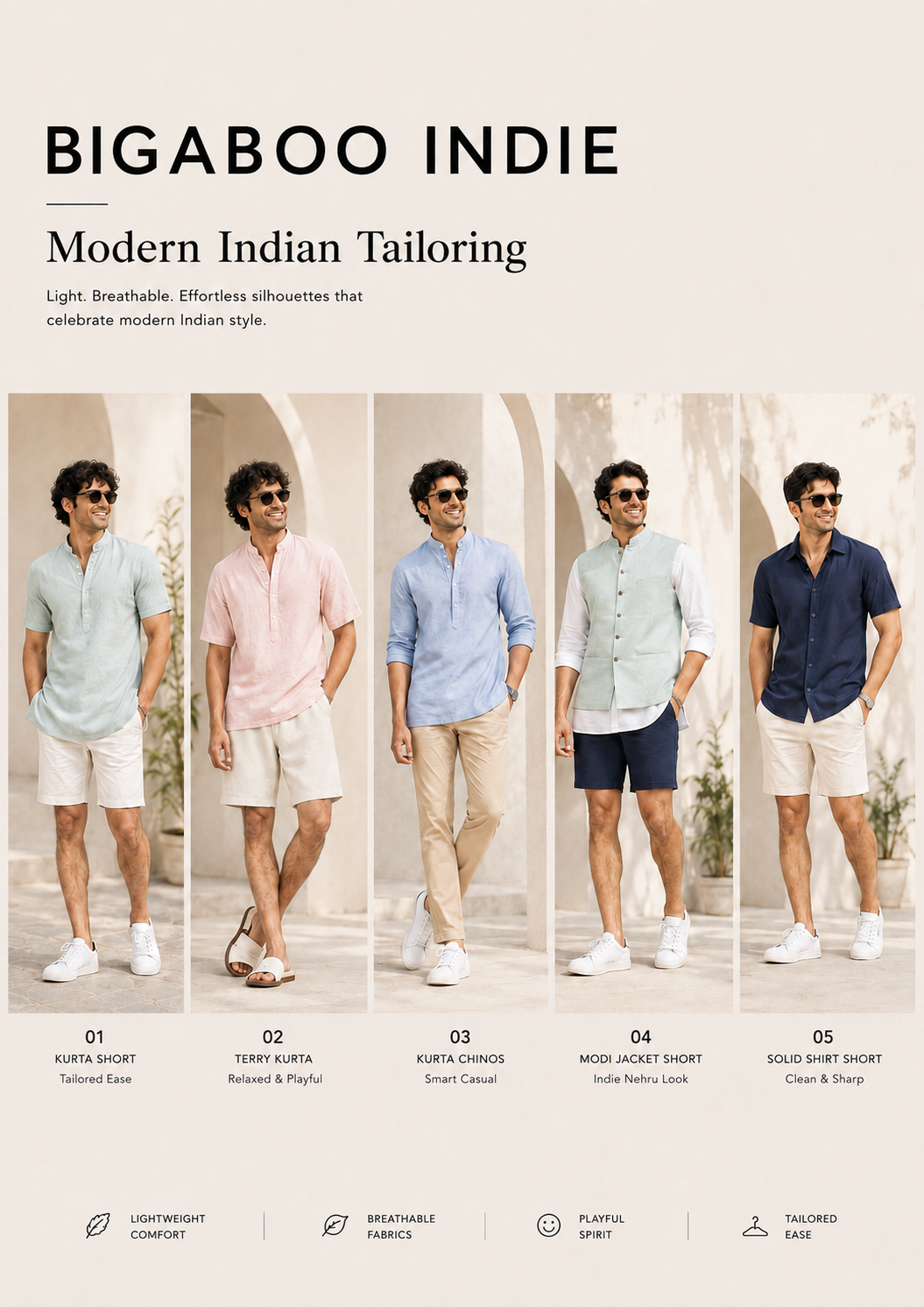 Bigaboo Indie Modern Indian Tailoring catalogue spread