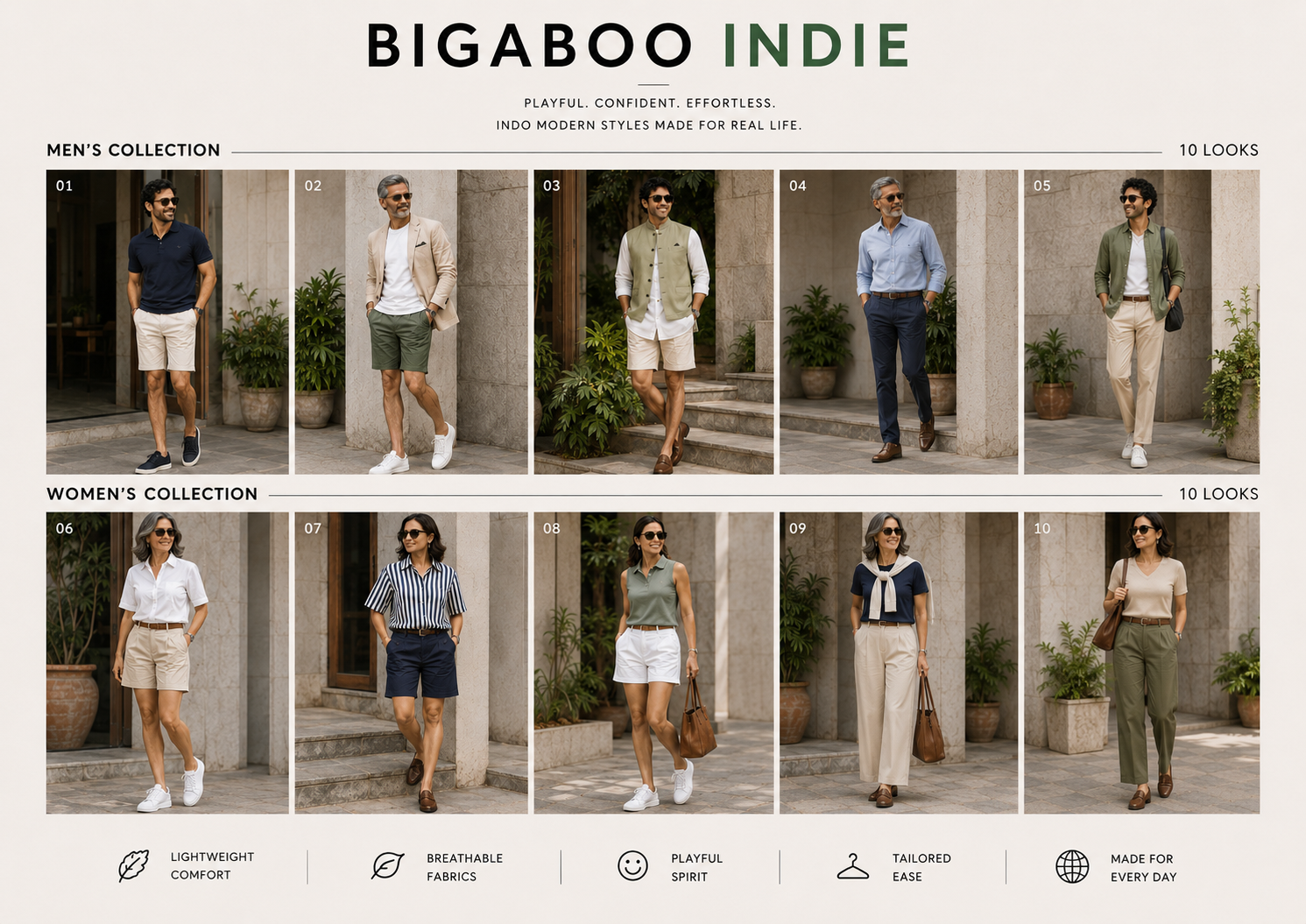 Bigaboo Indie Indo-Modern men and women catalogue spread